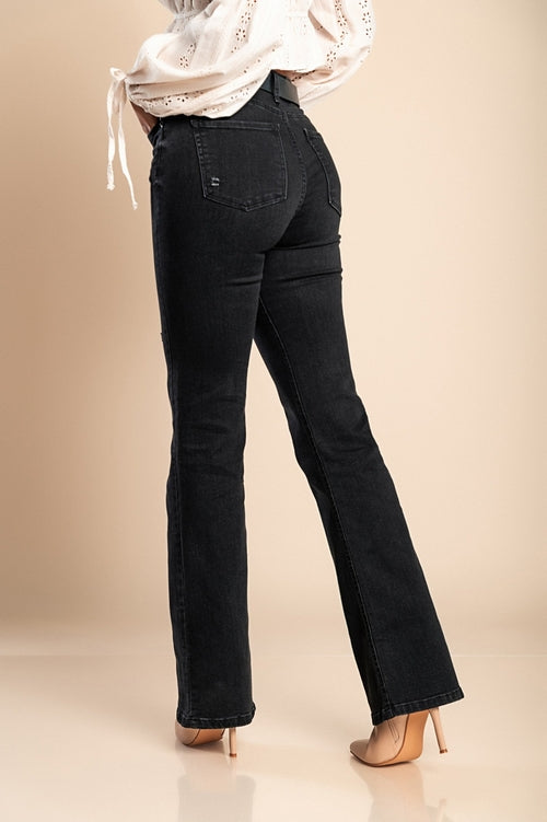 Flared jeans, black