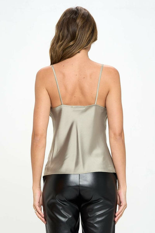 Solid Silky Satin Tank Top