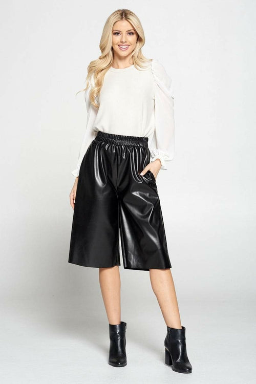 Solid Sheer Puff Sleeve Top with Ruffle Cuff