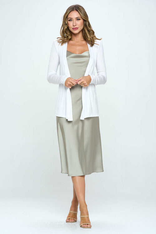 Solid Rayon Jersey Cardigan