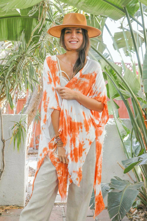 Festive Tie-Dye Kimono